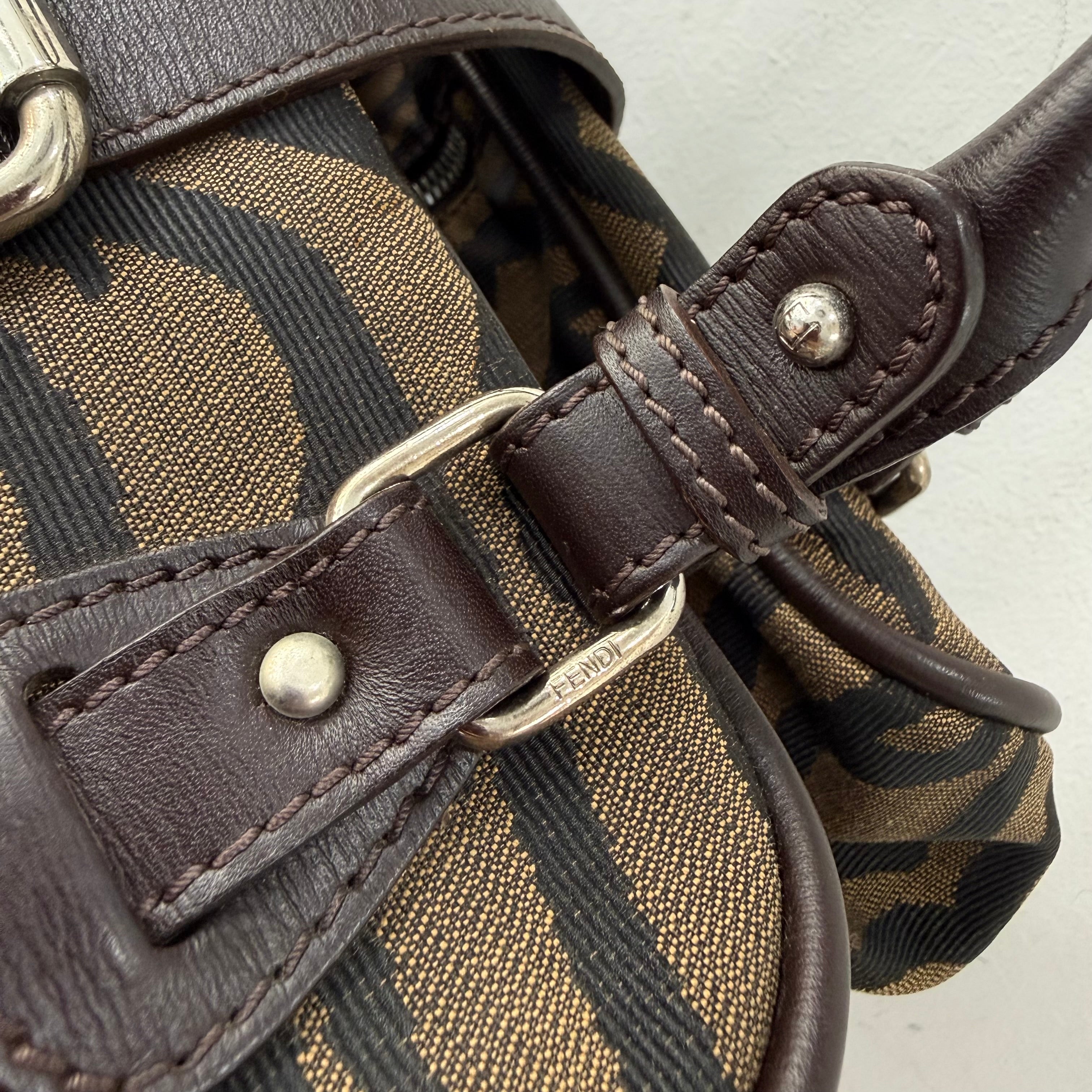 Fendi Vintage Tiger-Print Bowler Bag