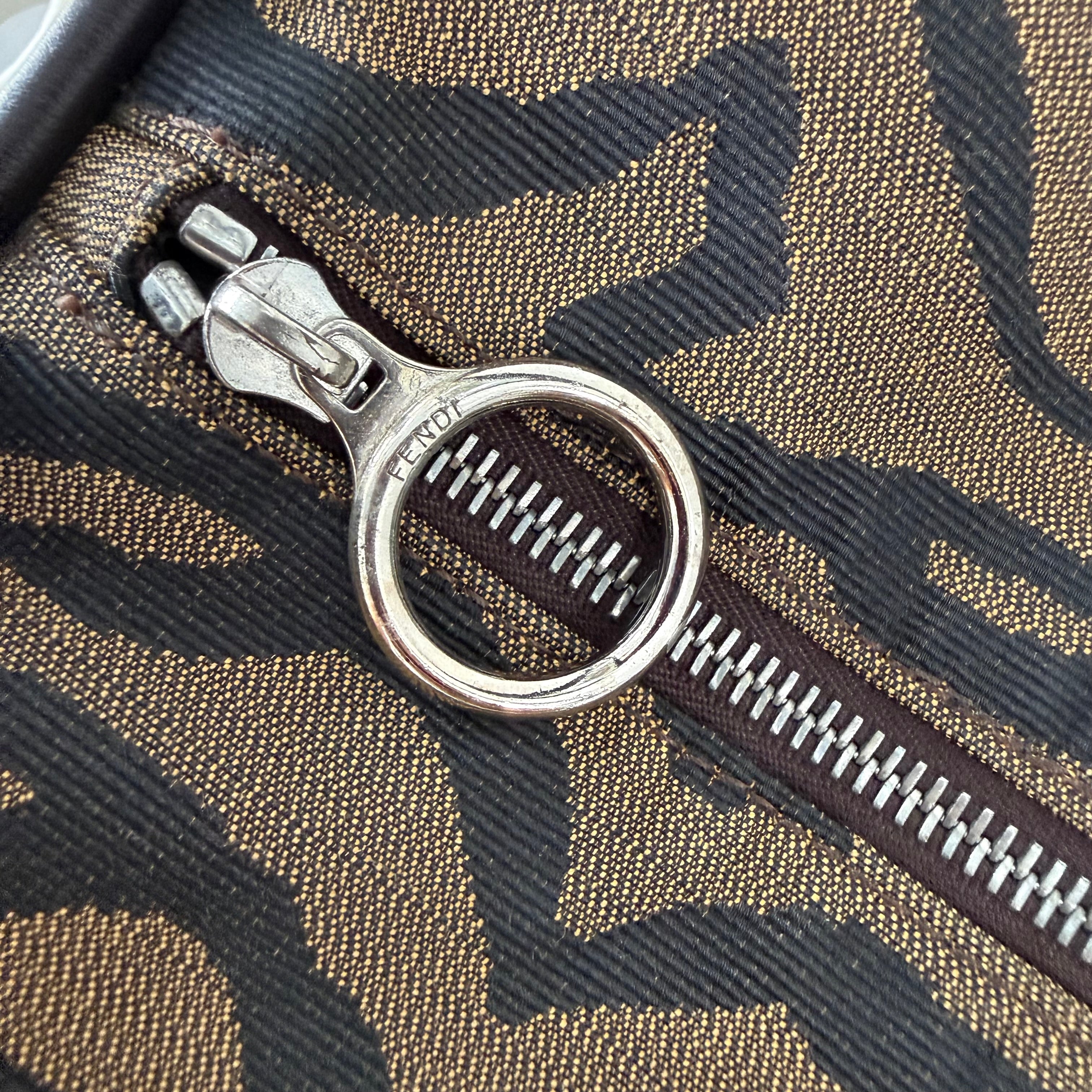 Fendi Vintage Tiger-Print Bowler Bag