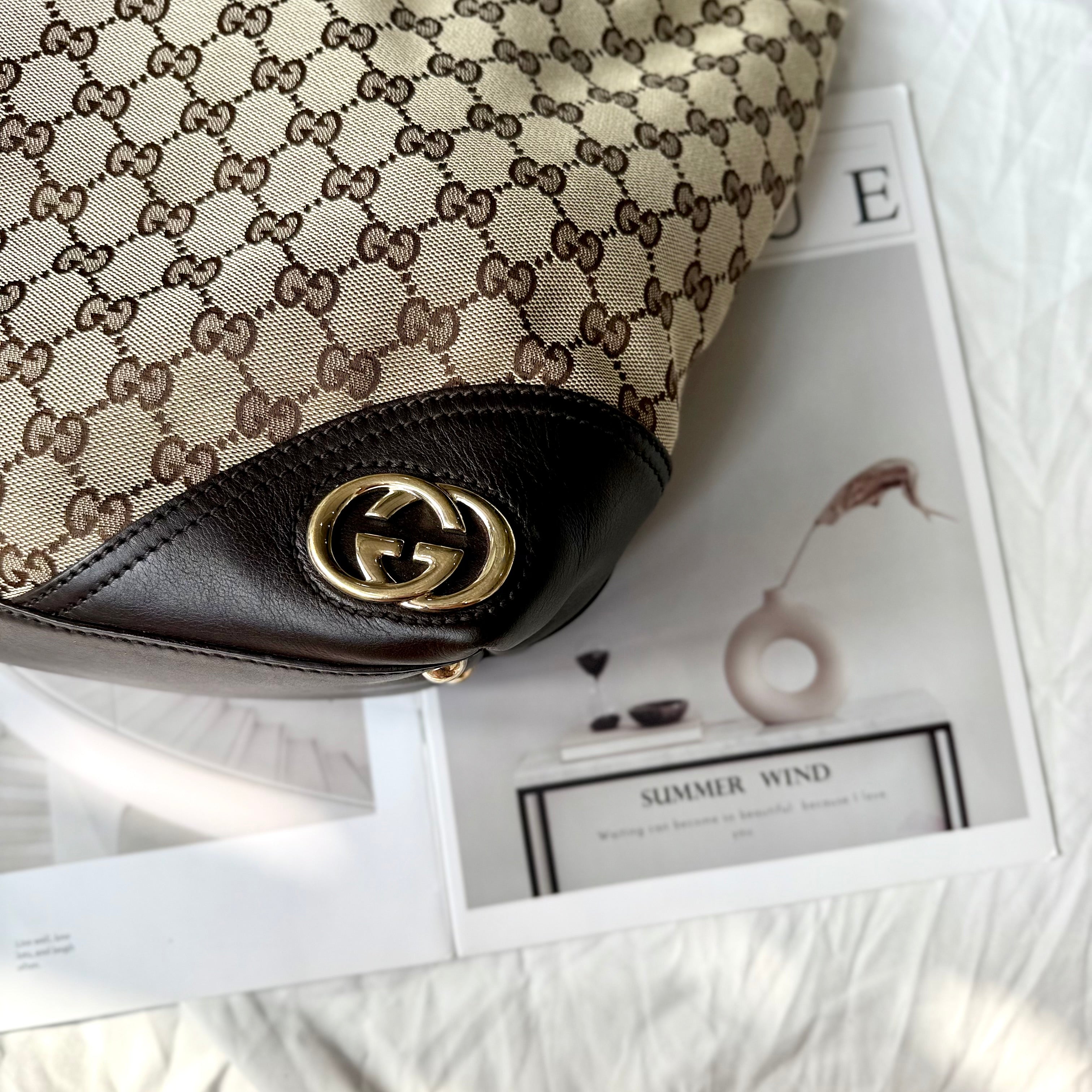 Gucci Britt Monogram Tote Bag