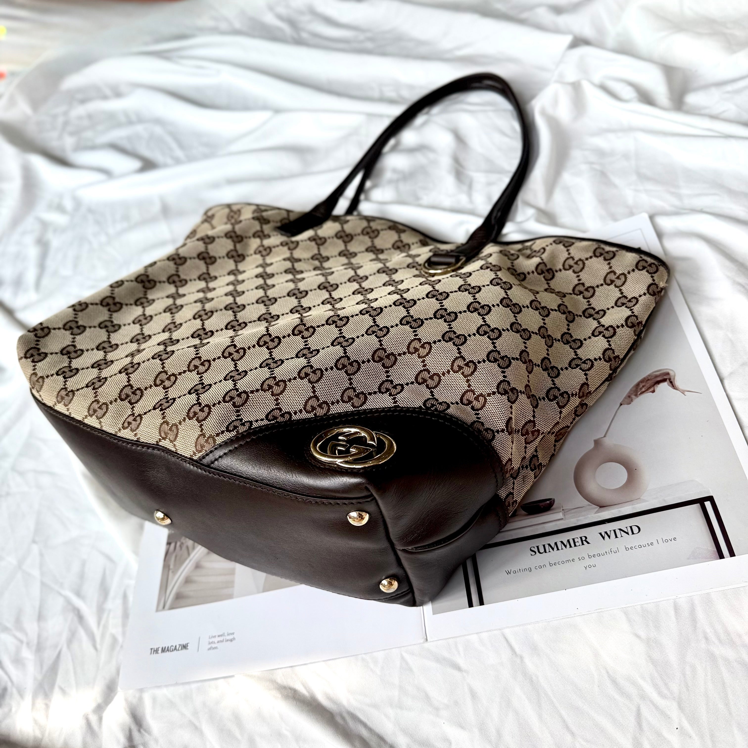 Gucci Britt Monogram Tote Bag