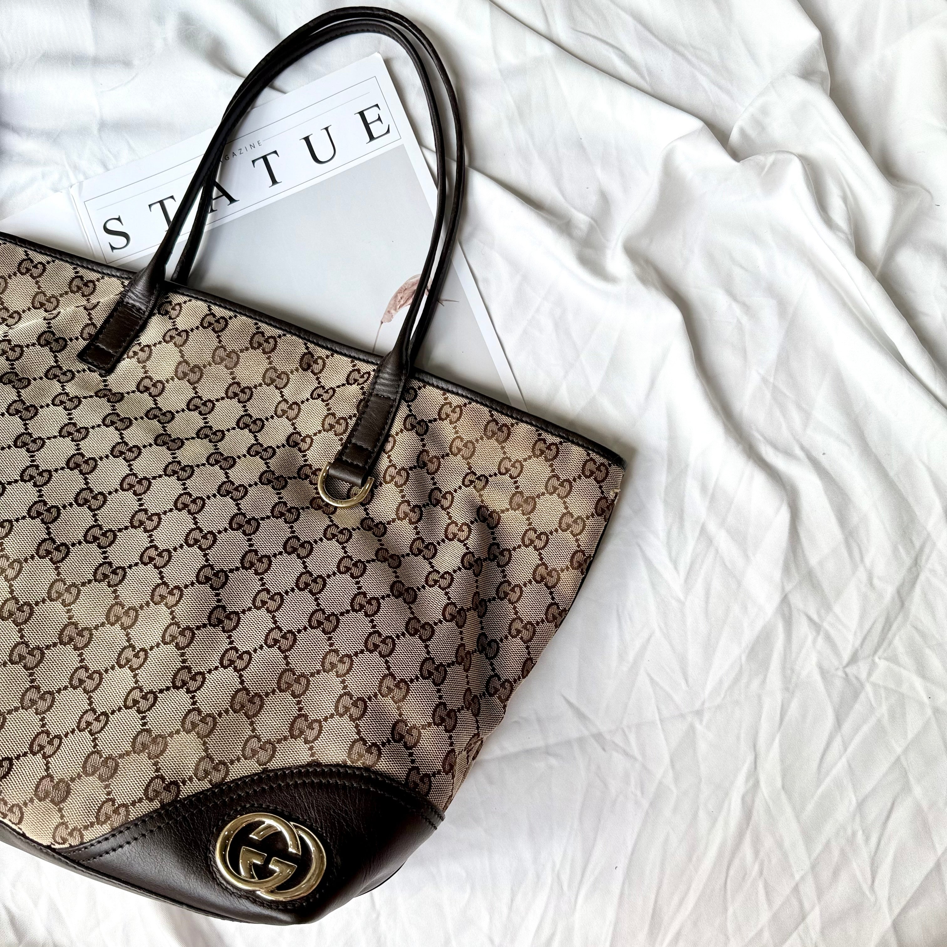 Gucci Britt Monogram Tote Bag