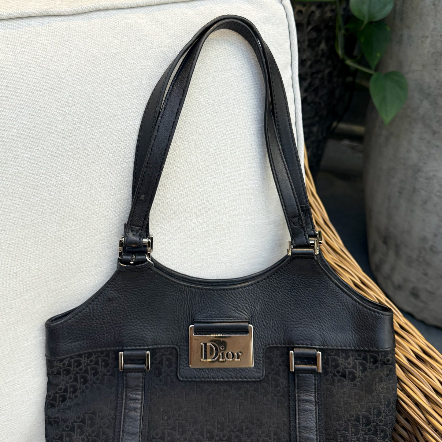 Christian Dior Diorrissimo Black Trotter Tote Bag