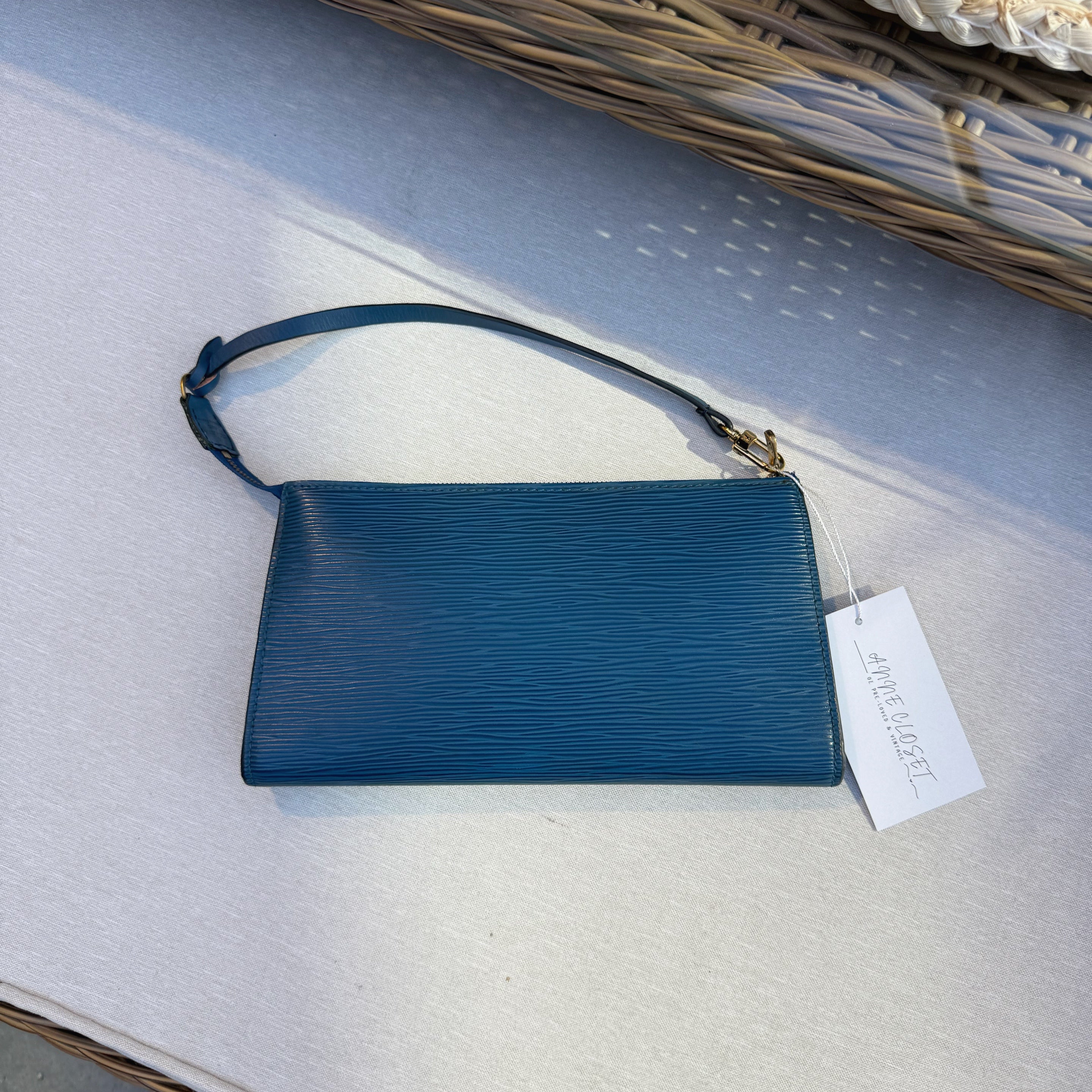 Louis Vuitton Pochette Accessories Blue Epi