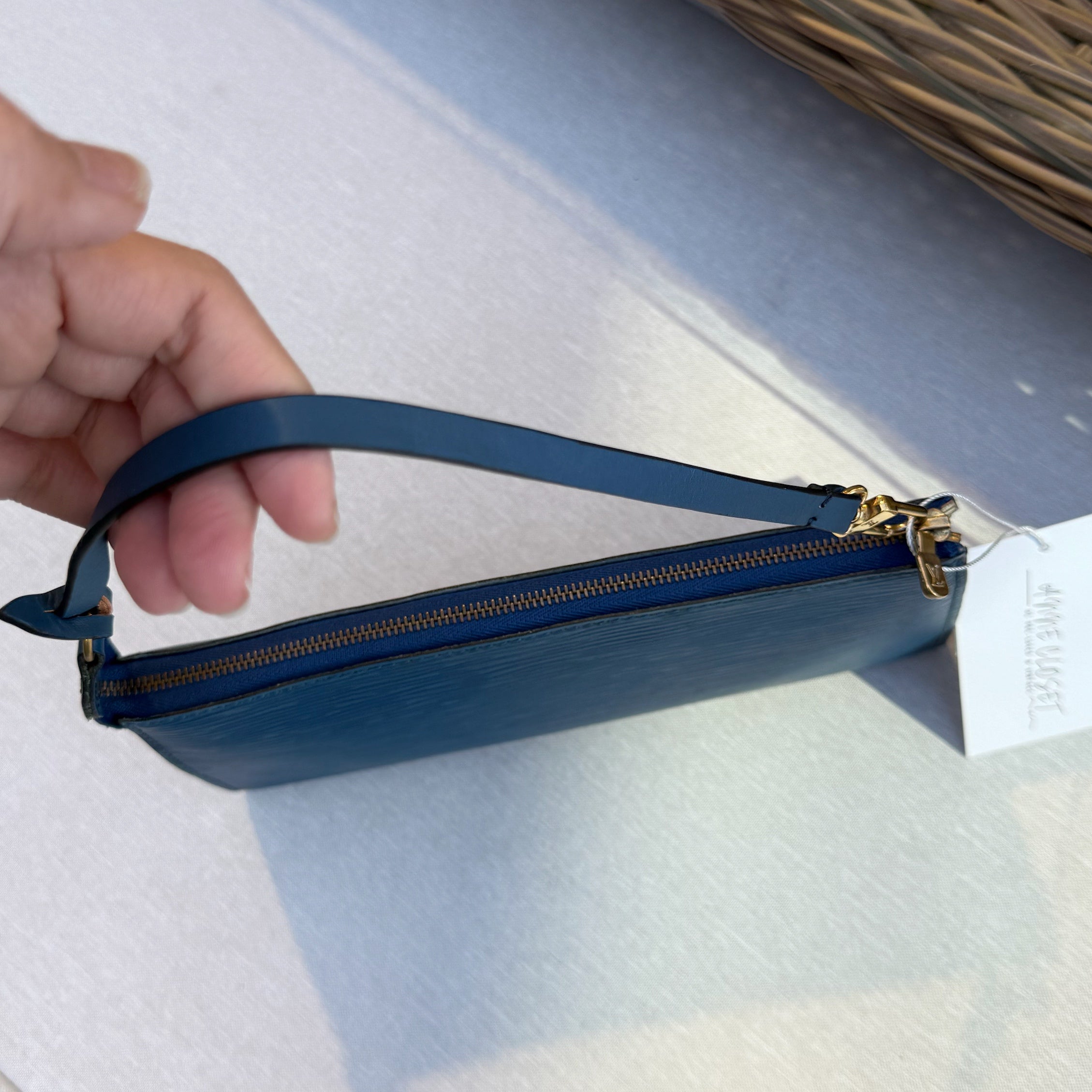 Louis Vuitton Pochette Accessories Blue Epi