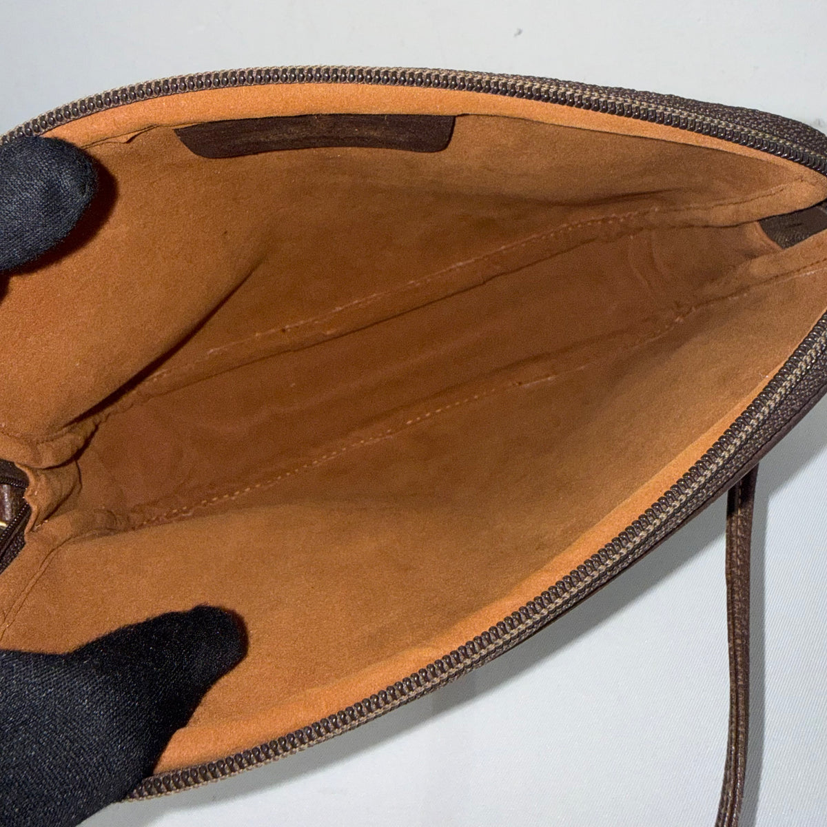 Gucci Vintage Brown GG Logo Monogram Coated Canvas