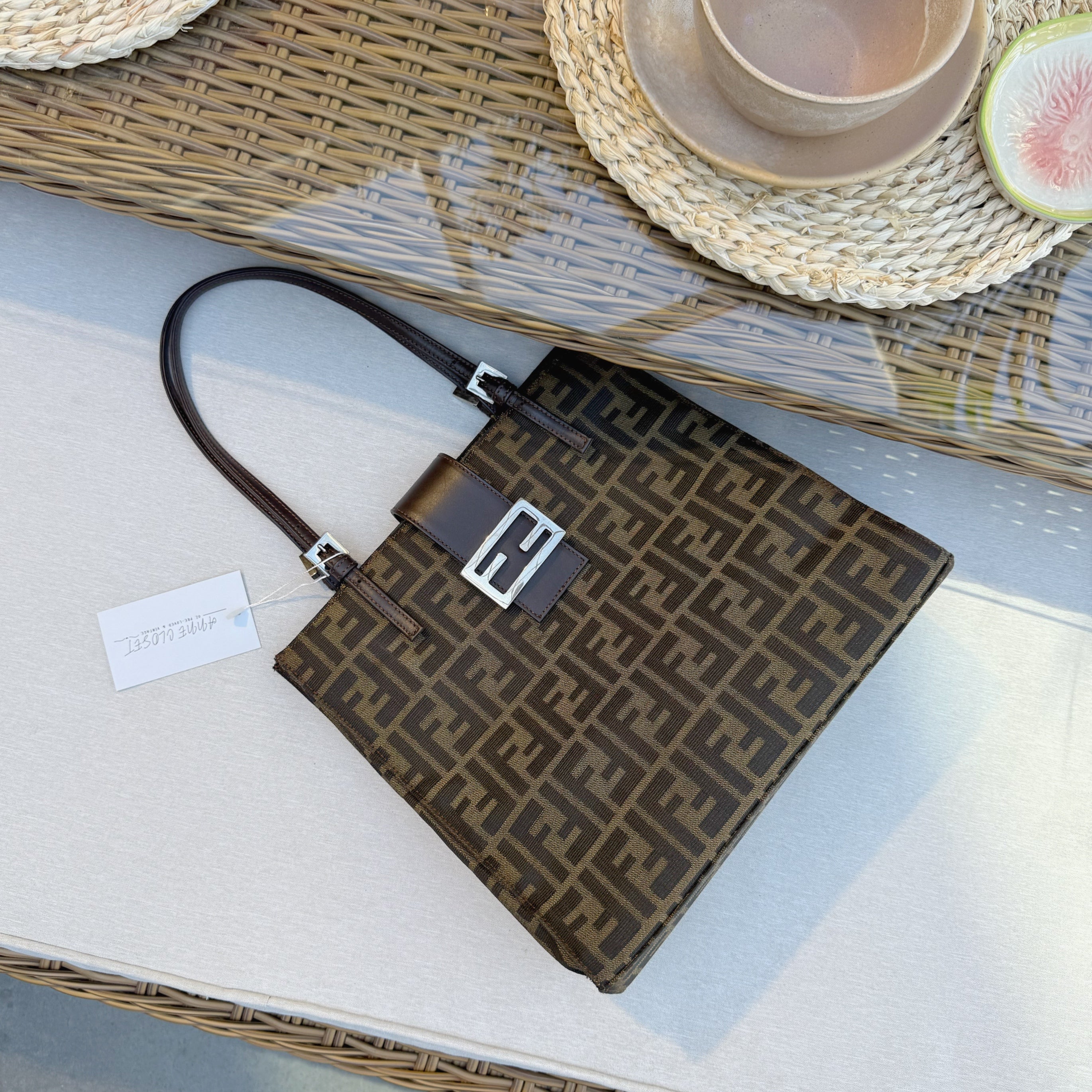 Fendi Zucca Brown Shoulder Bag