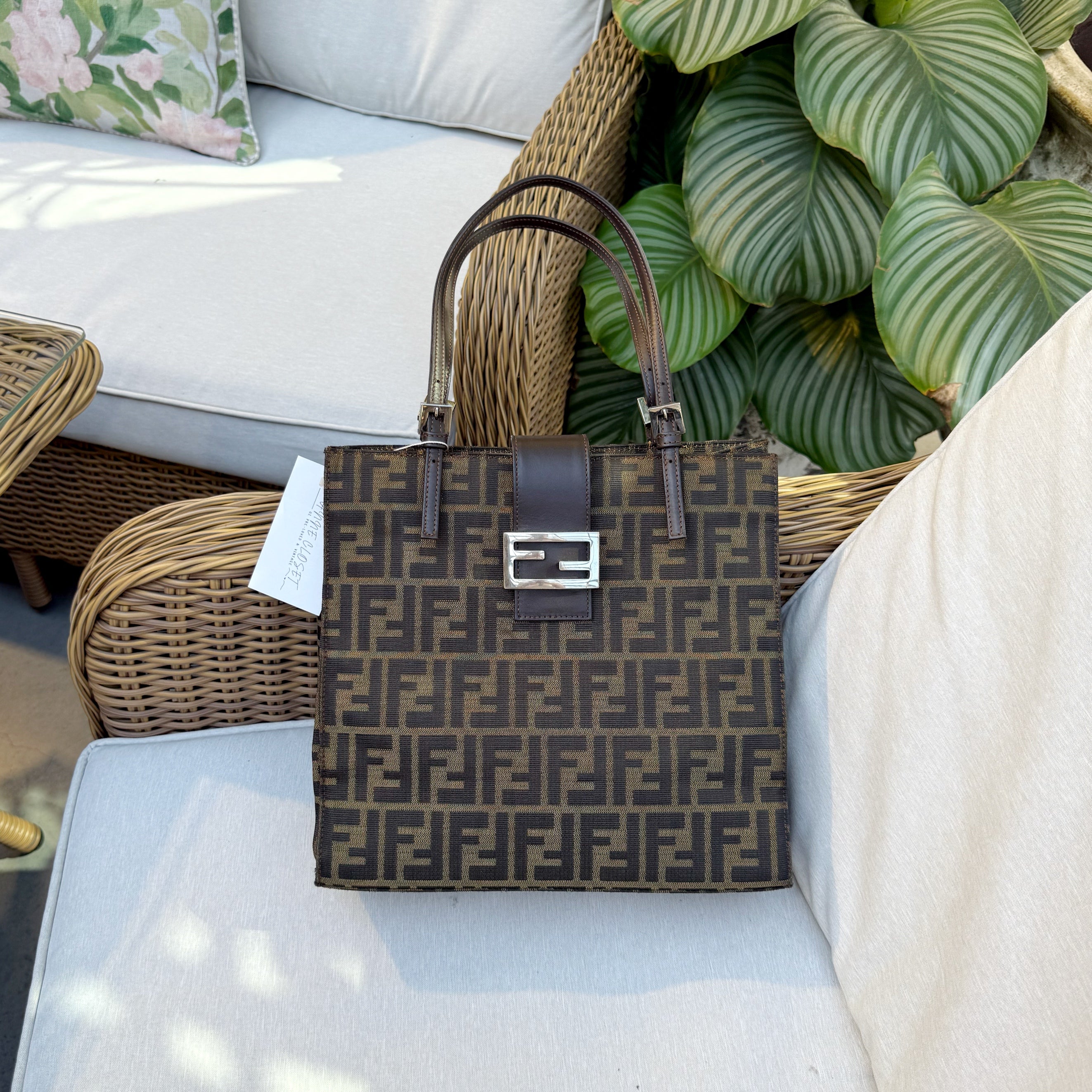 Fendi Zucca Brown Shoulder Bag