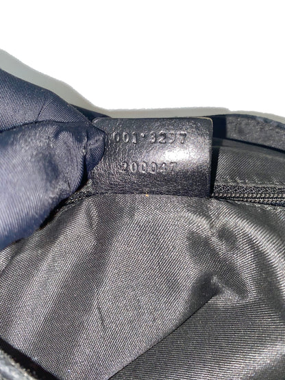Gucci Tom Ford Era Suede Monogram Black Shoulder Bag