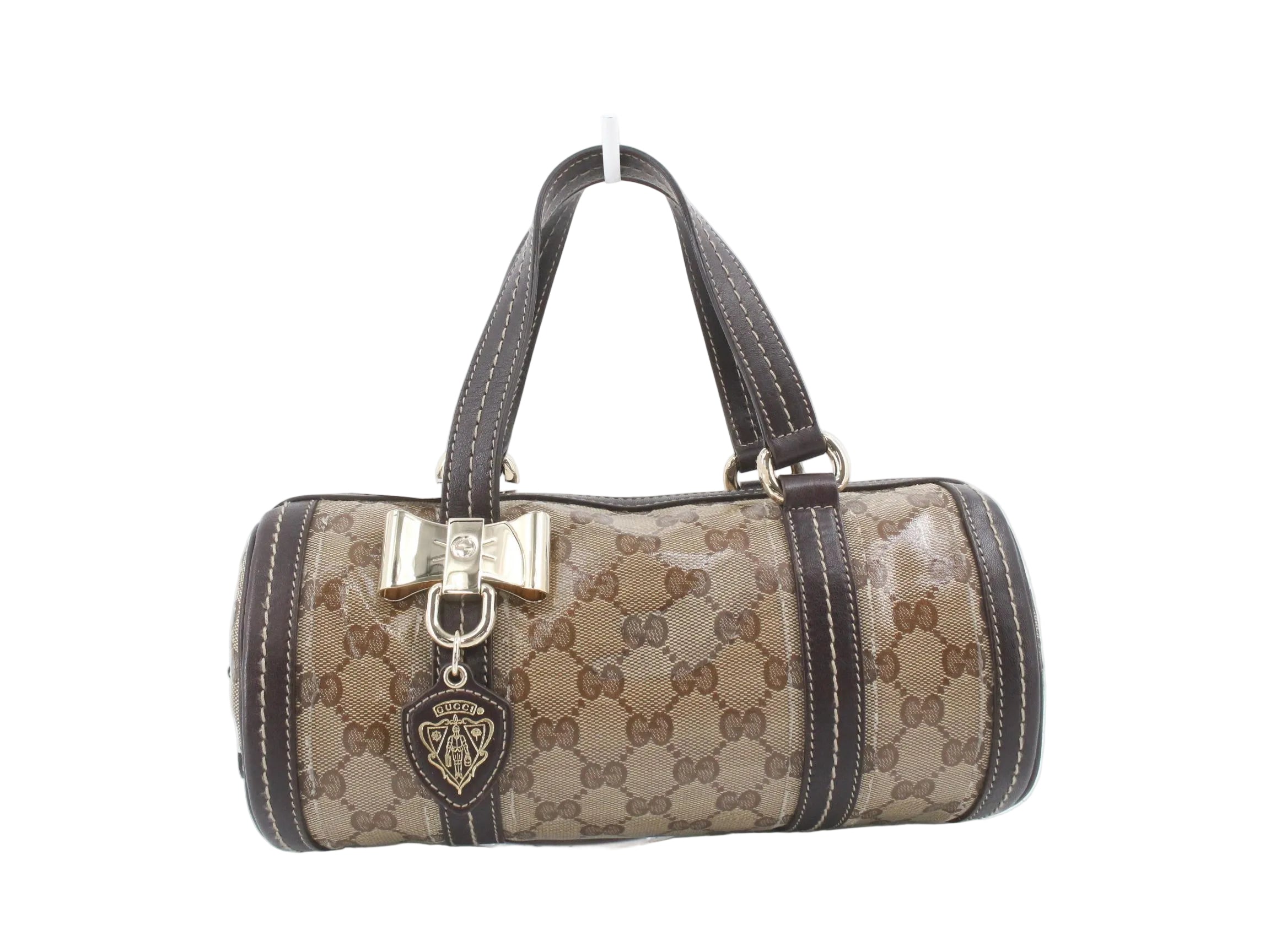 Gucci Monogram Crystal Duchessa Boston Bag