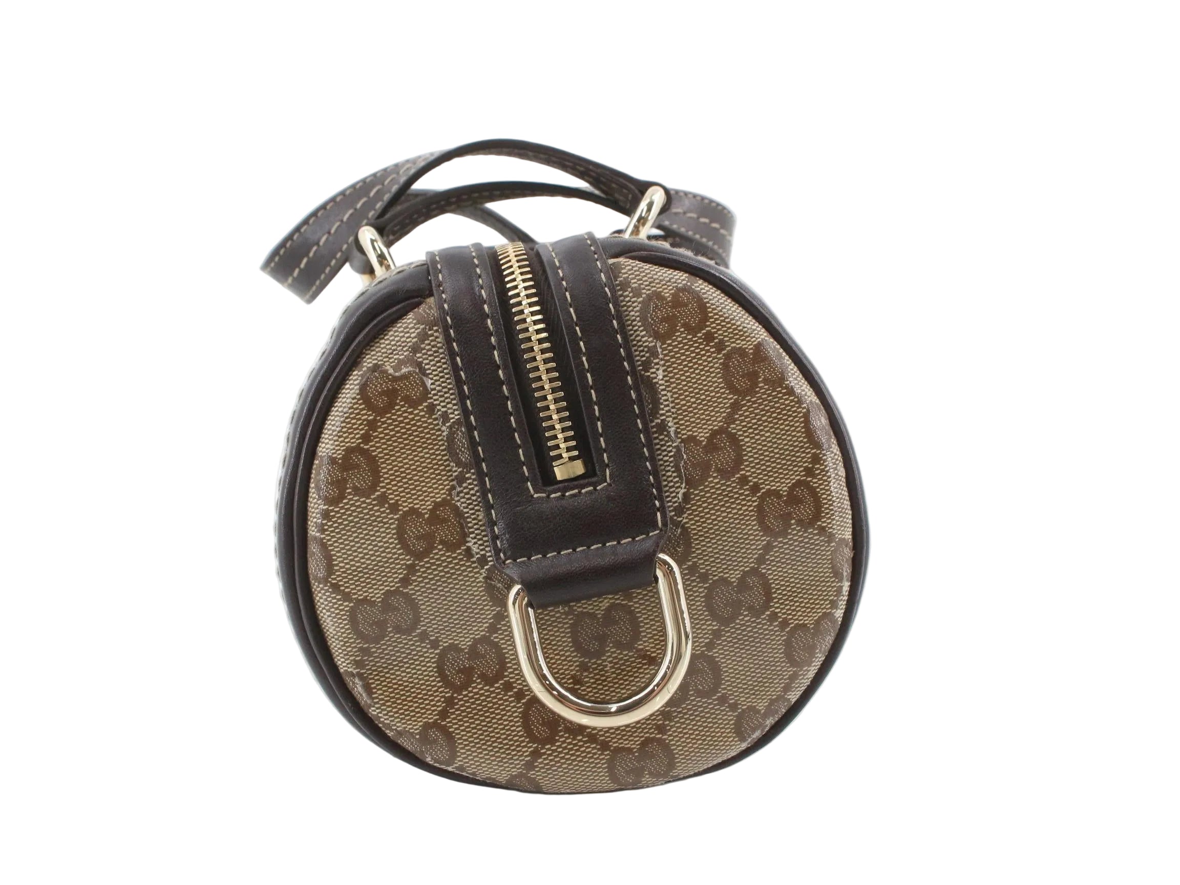 Gucci Monogram Crystal Duchessa Boston Bag