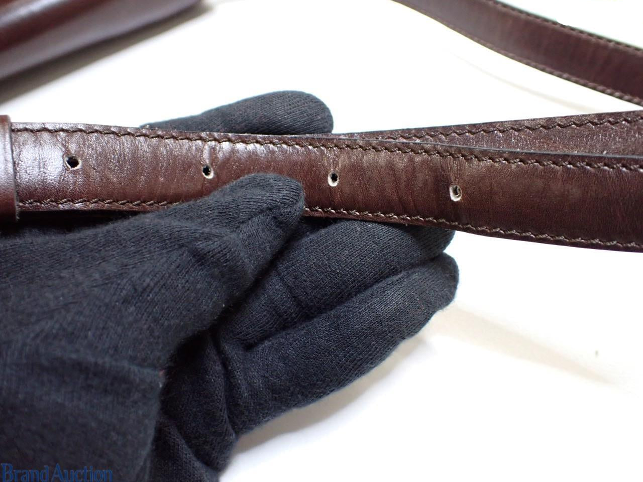 Celine Vintage Paris Triomphe Dark Brown Shoulder Bag