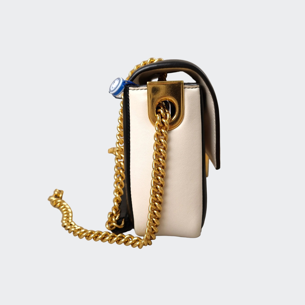 Fendi Nappa Apolo Bi-Color Chain Baguette Black and White