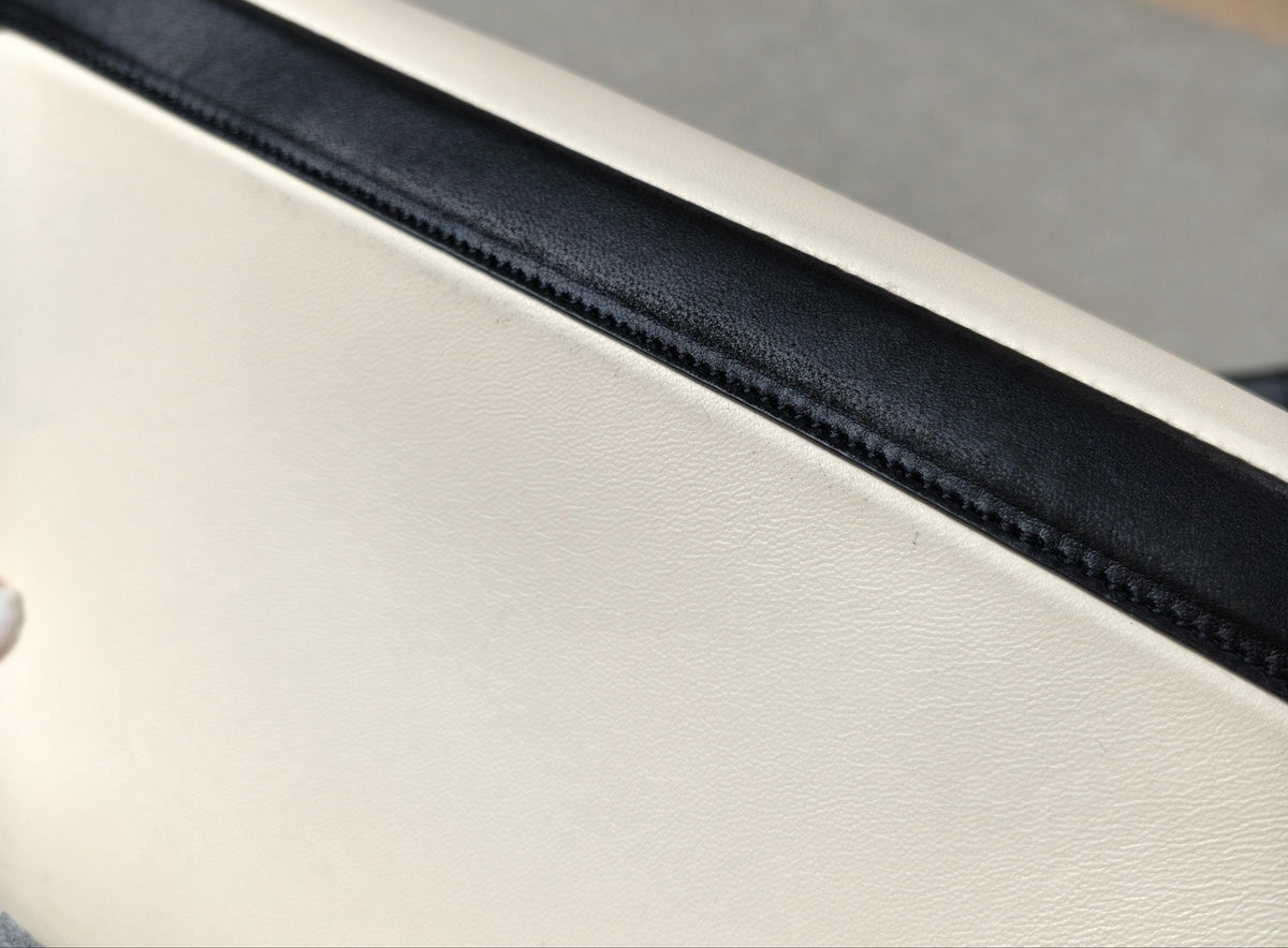Fendi Nappa Apolo Bi-Color Chain Baguette Black and White