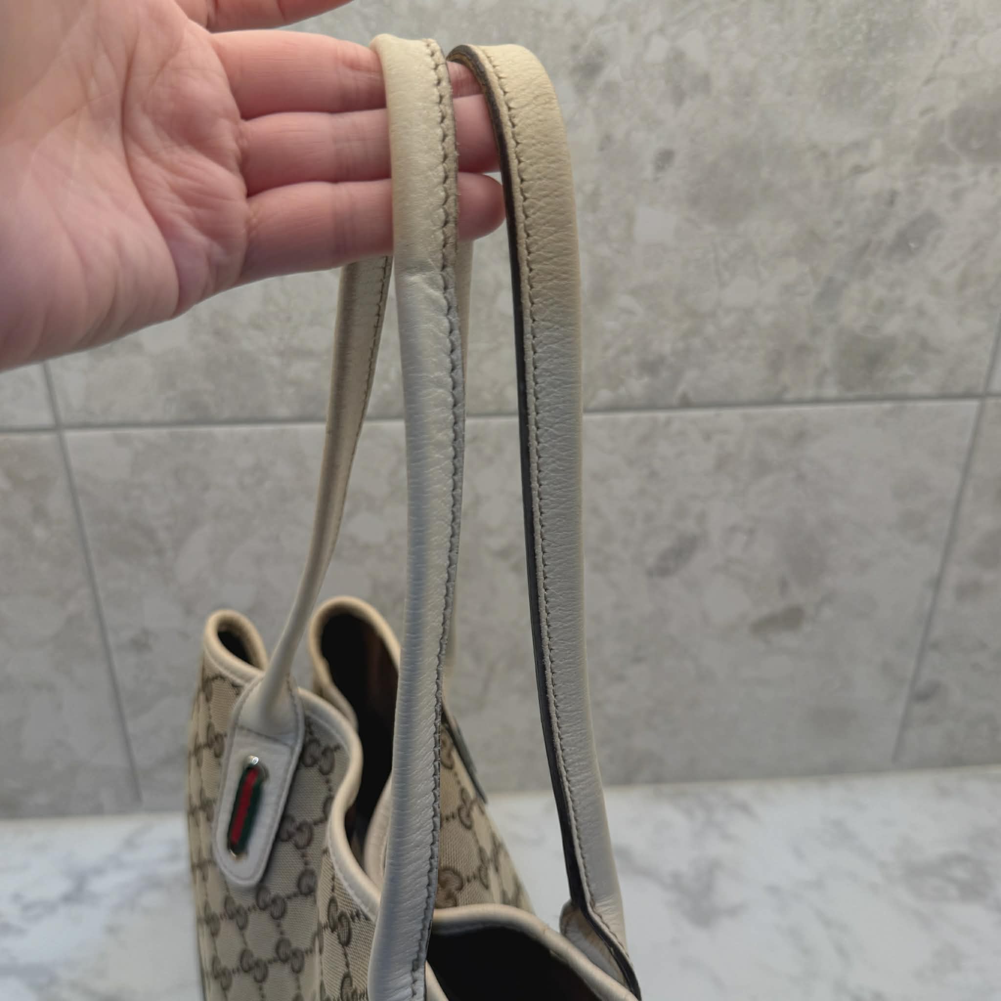 Gucci Brown Monogram Canvas Princy Sherry GG Tote Bag