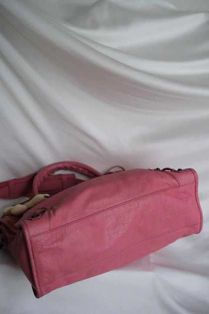 Balenciaga City Pink Leather Handbag