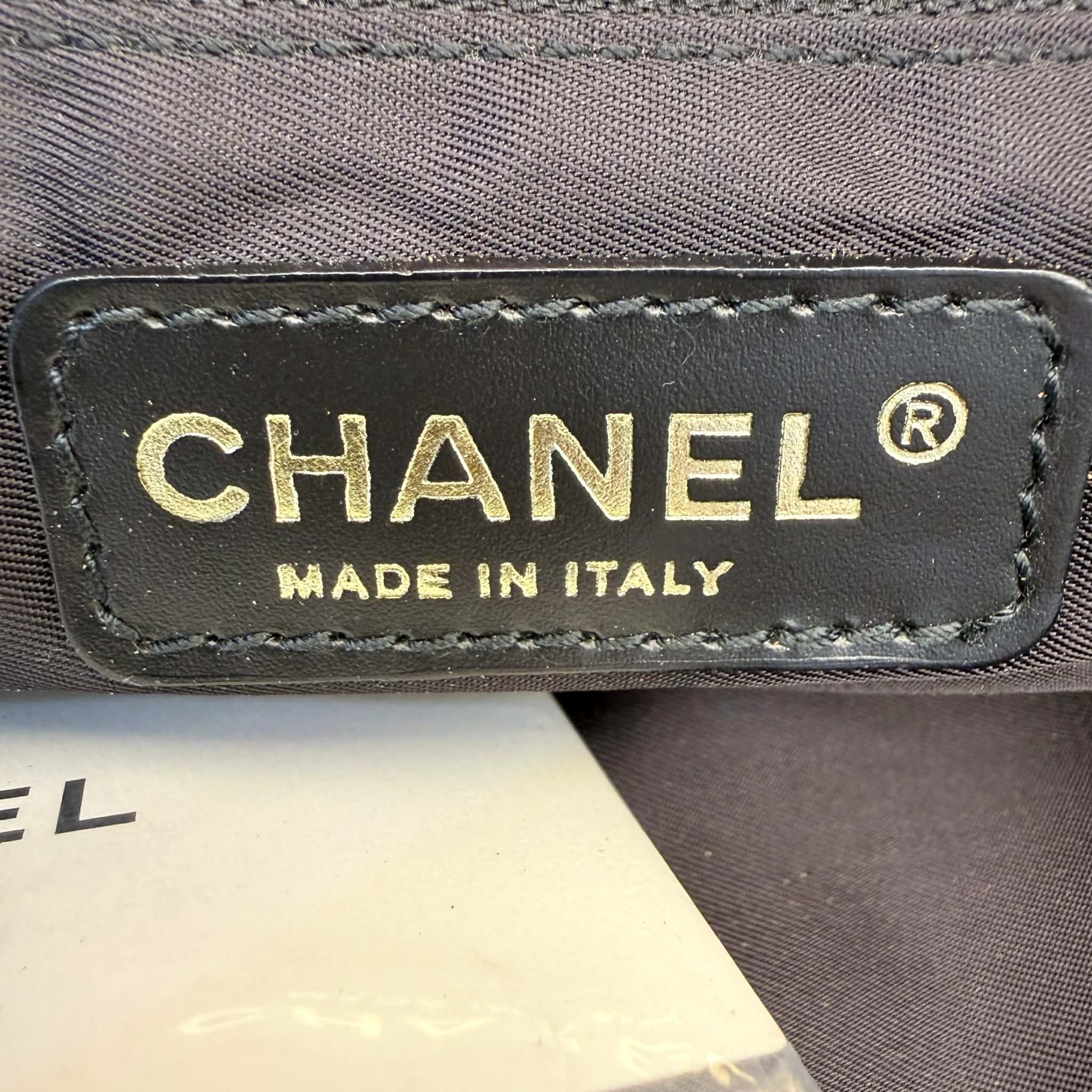 Chanel Black Nylon Canvas Bowler Bag