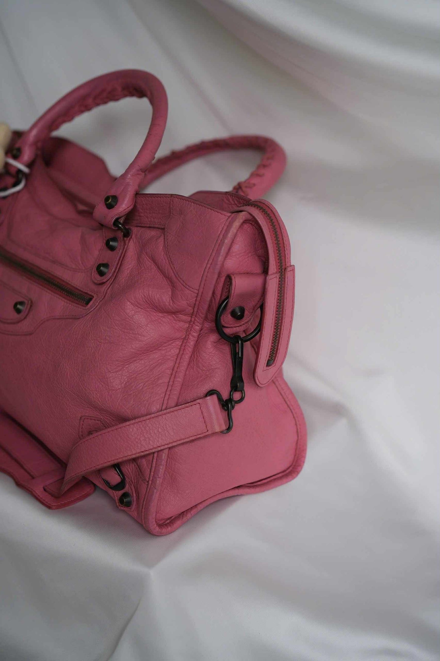 Balenciaga City Pink Leather Handbag