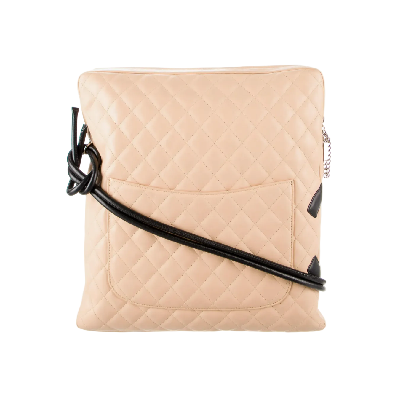 Chanel Beige Quilted Calfskin Cambon Messenger Large