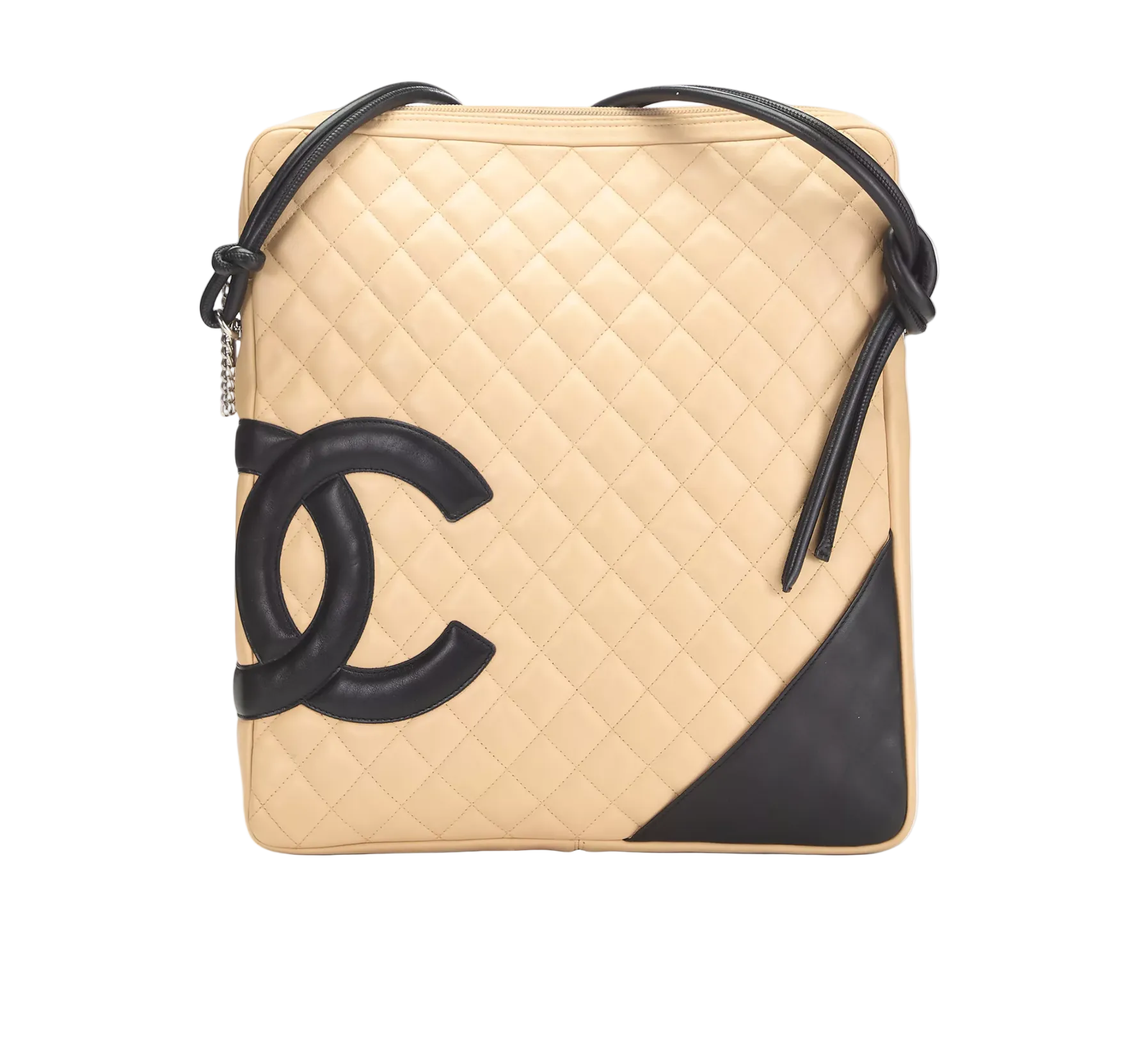 Chanel Beige Quilted Calfskin Cambon Messenger Large
