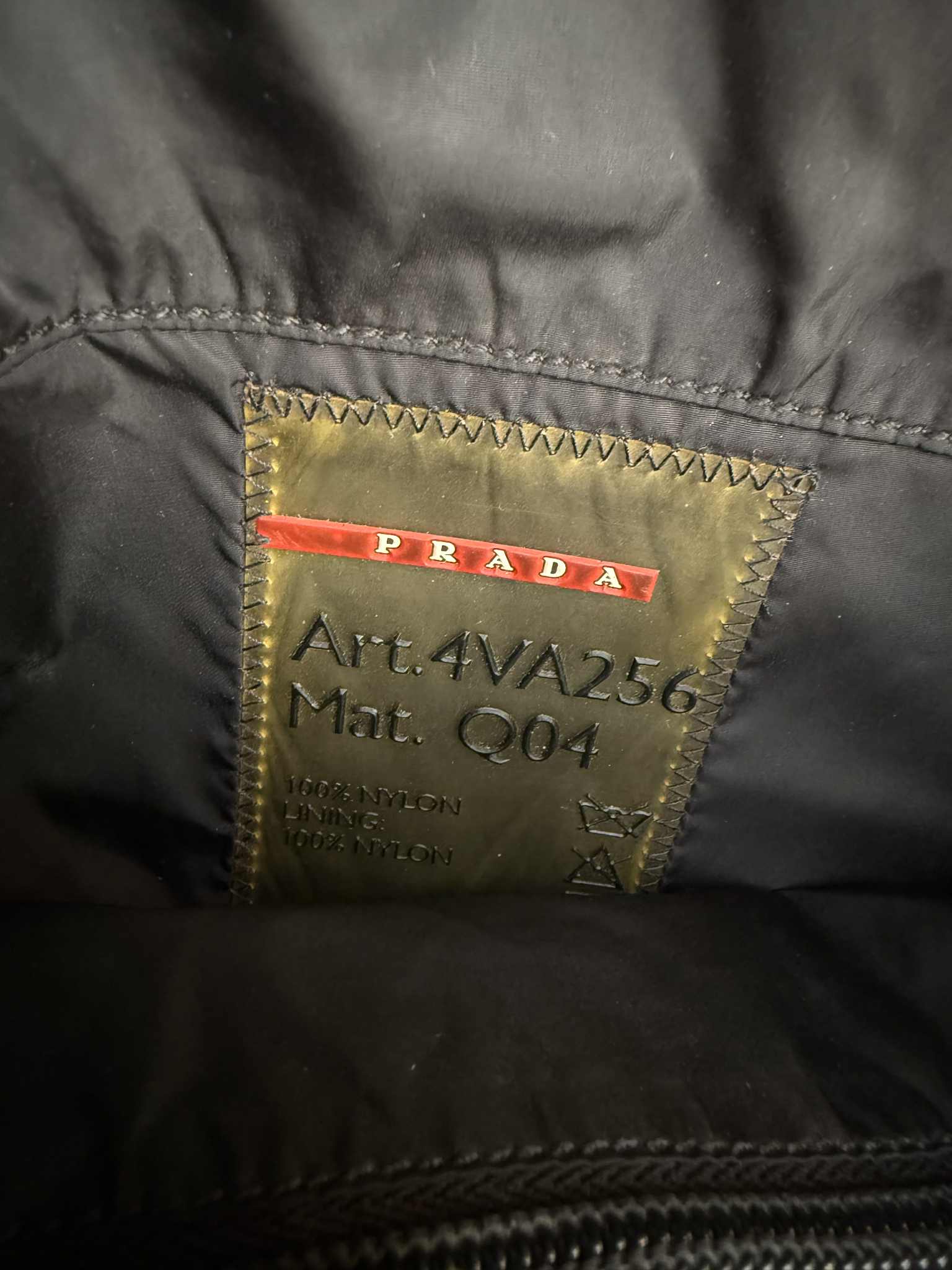 Prada Linea Rossa Black Nylon Shoulder Bag