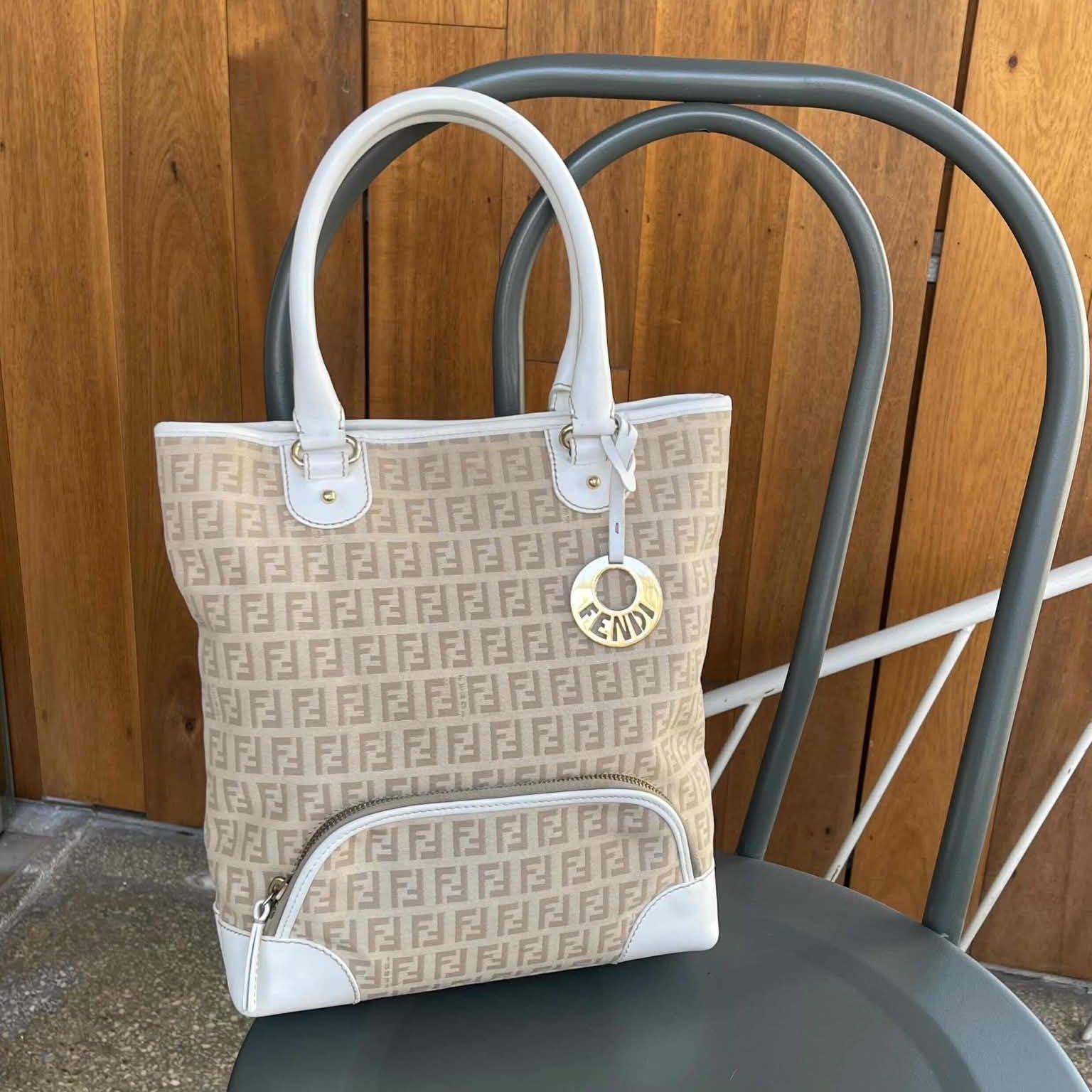 Fendi Zucchino FF Tote Bag