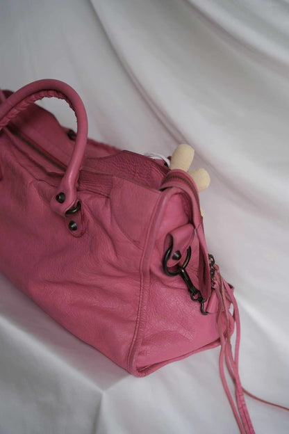 Balenciaga City Pink Leather Handbag
