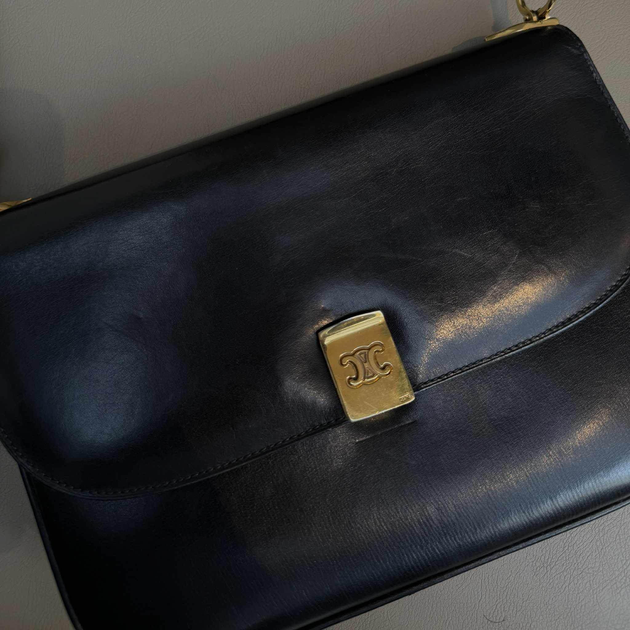 Celine Vintage Box Bag Black