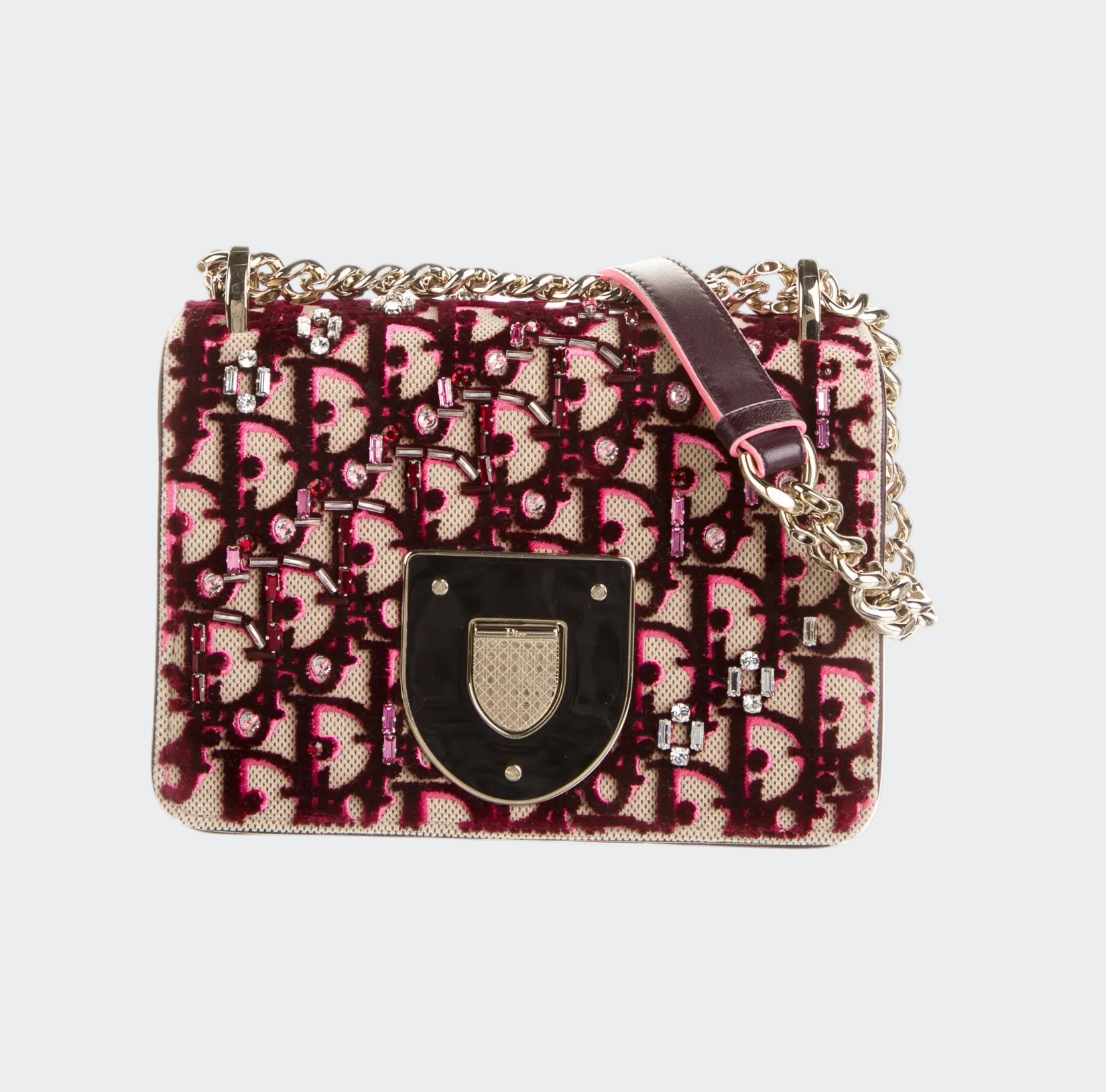 Christian Dior  Velvet Oblique Diorama Flap Bag