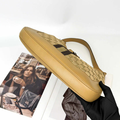 Gucci Jackie Bag - GG Beige Canvas