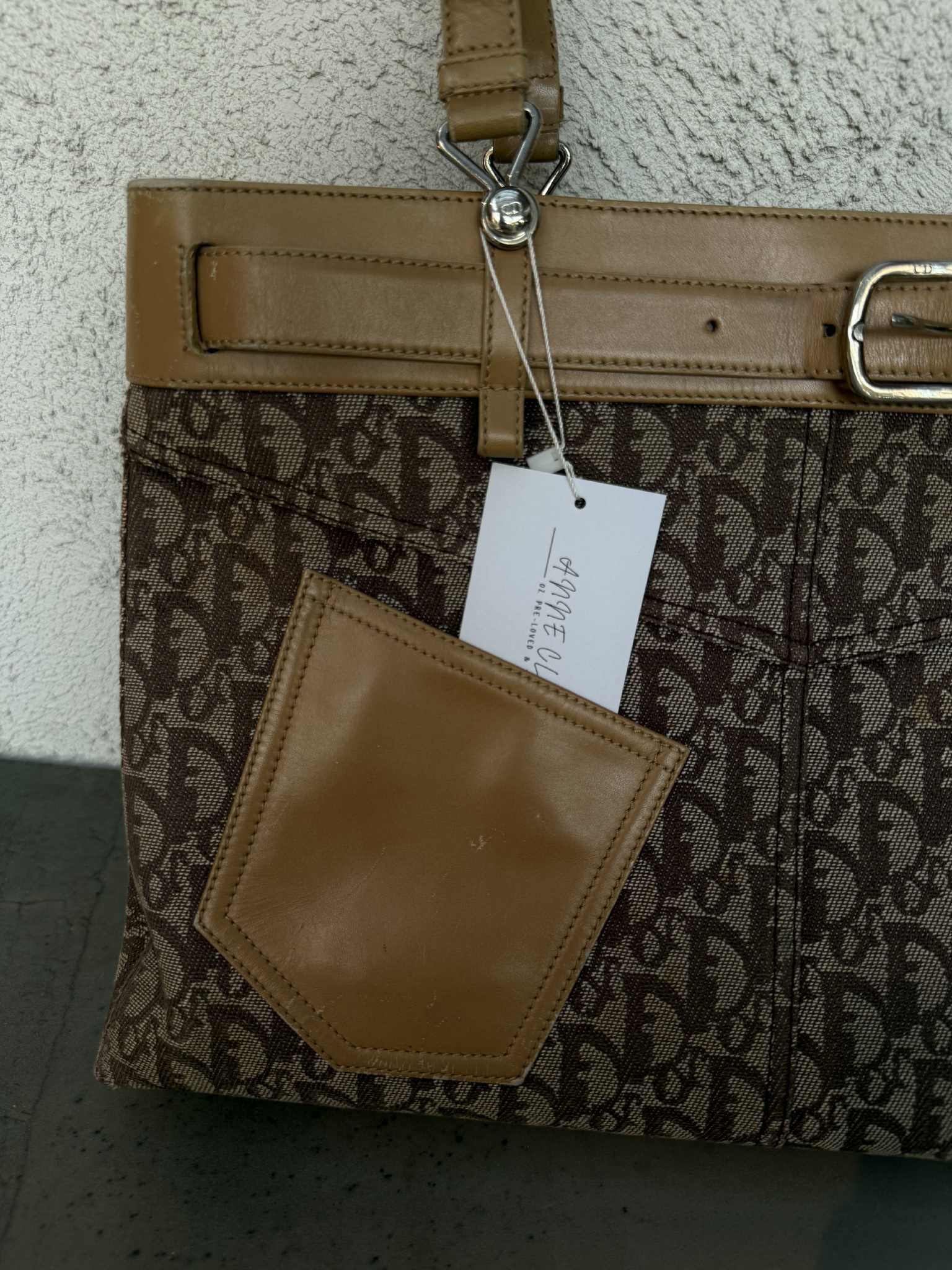 Christian Dior Brown Trotter Tote Handbag