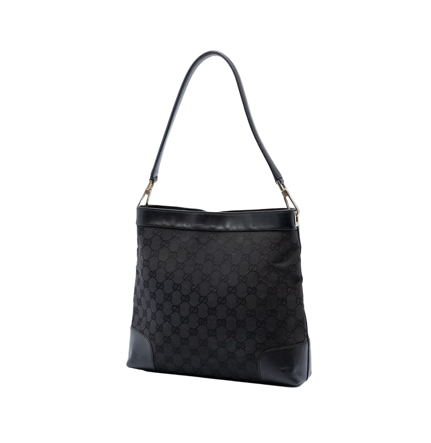 Gucci Black GG Canvas Shoulder Bag