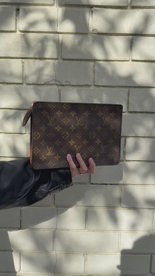 LOUIS VUITTON Monogram Pochette Homme Clutch Bag