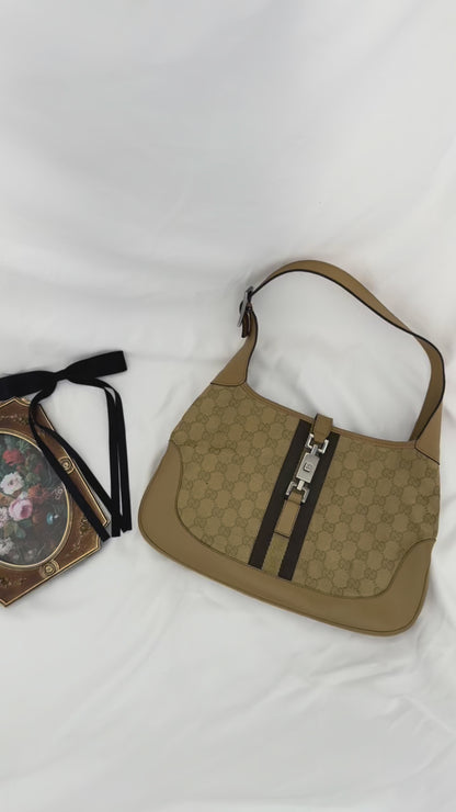 Gucci Jackie Bag - GG Beige Canvas