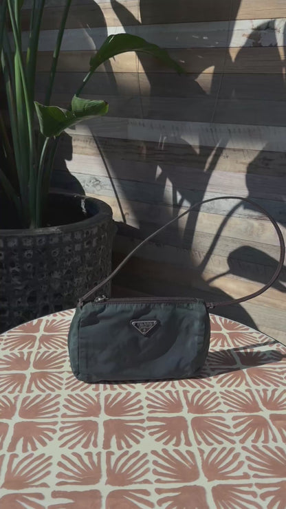 PRADA Pouch Nylon Green