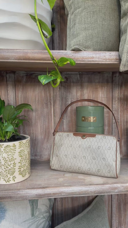Dior Vintage 20th Century Honeycomb Coated Canvas Clutch Bag