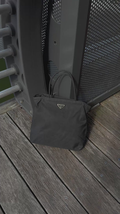 PRADA Black Tessuto Nylon Tote Bag