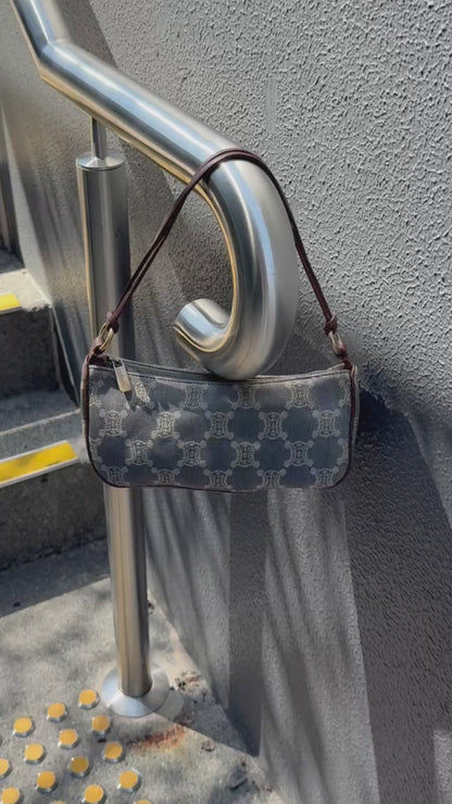 Celine Paris Macadam Blue Denim Bag