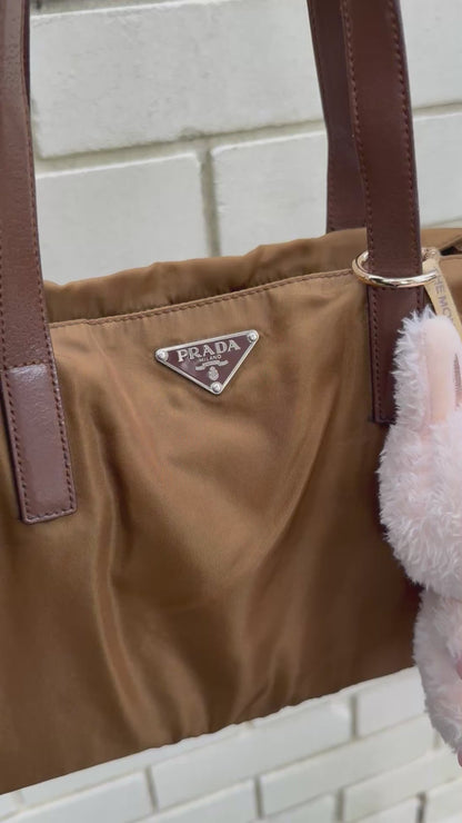 Prada Nylon Shoulder Bag (Brown)