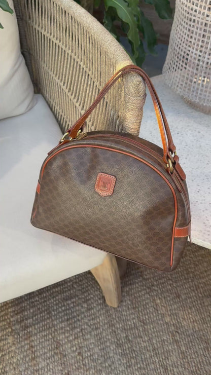 Celine Triomphe Macadam Vintage Bowling Bag