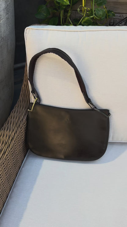 Gucci Brown Patent Leather Hobo