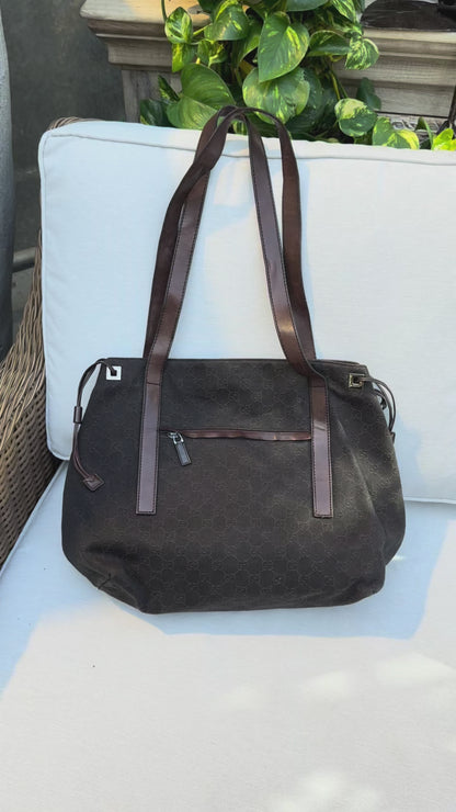 GUCCI GG Canvas Handbag Tote Bag