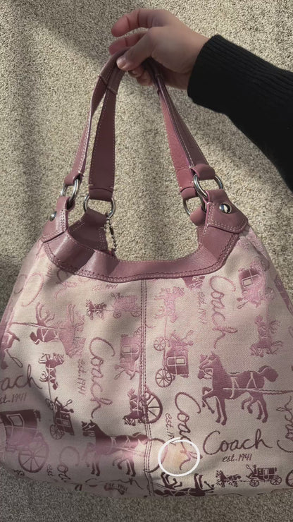 COACH SOHO LYNN HORSE & CARRIAGE LARGE HOBO BAG