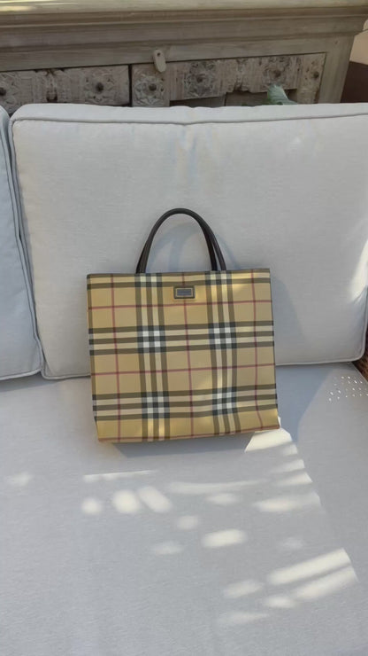 BURBERRY Vintage London Nova Check Tote Bag