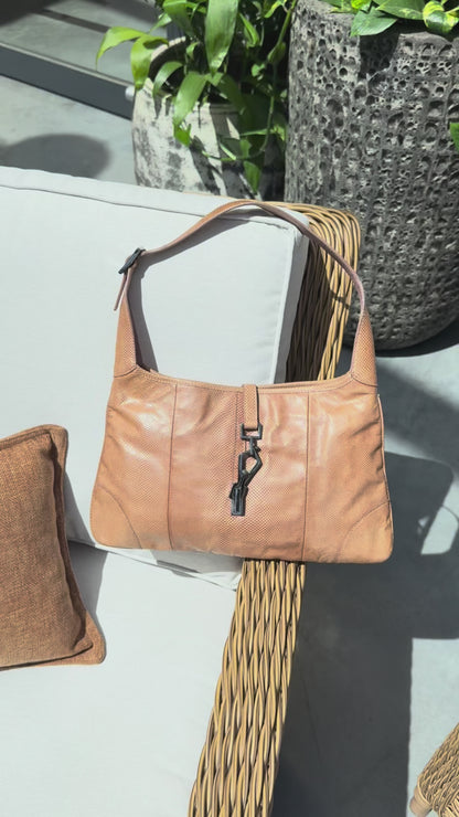 Gucci Jackie Vintage Lizard Shoulder Bag